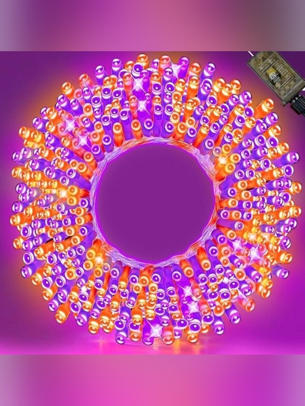 70FT Purple/Orange String Lights, 210 LED Seasonal Fairy Lights